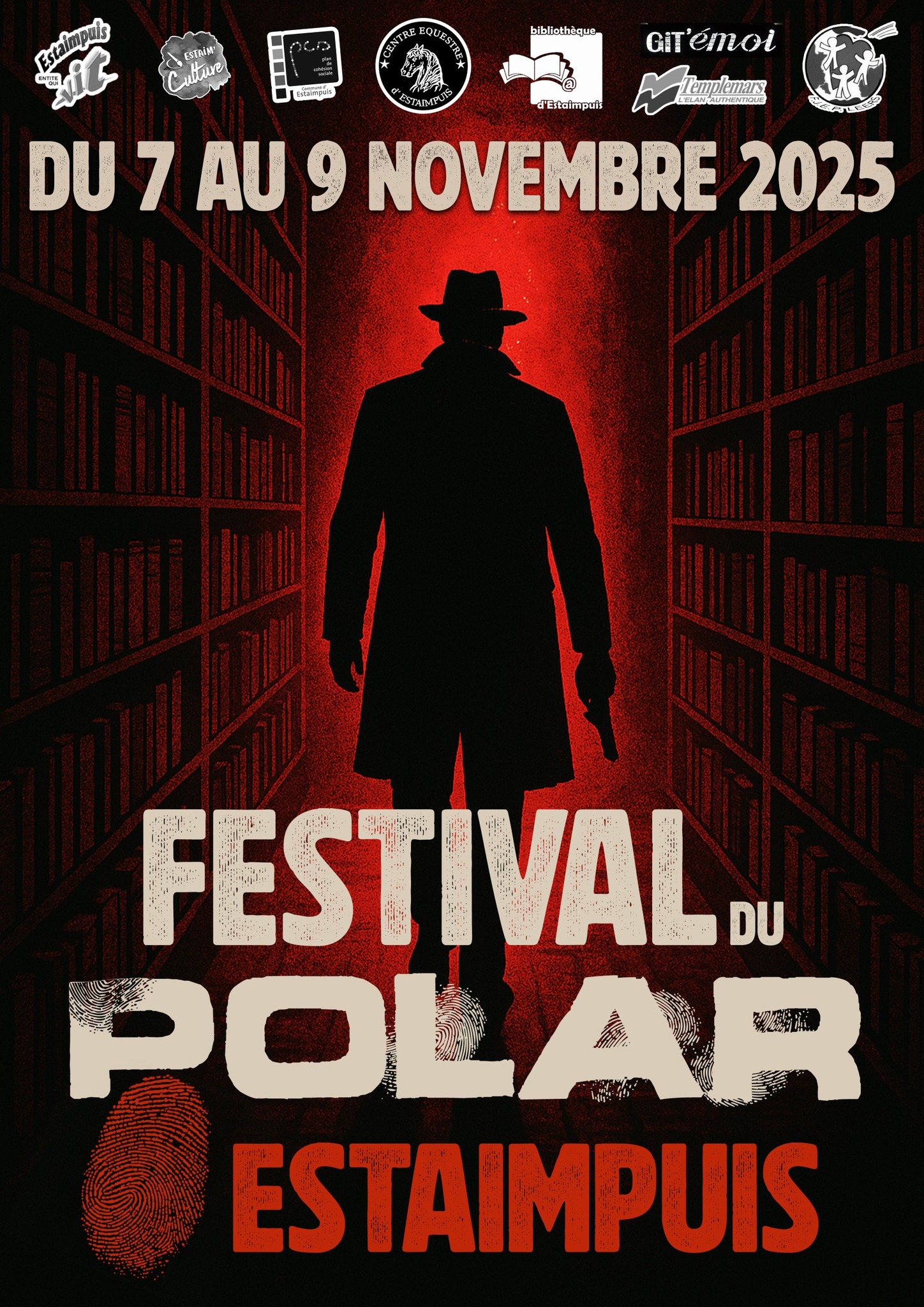 Affiche du Festival du Polar 2025 - Estaimpuis - Belgique